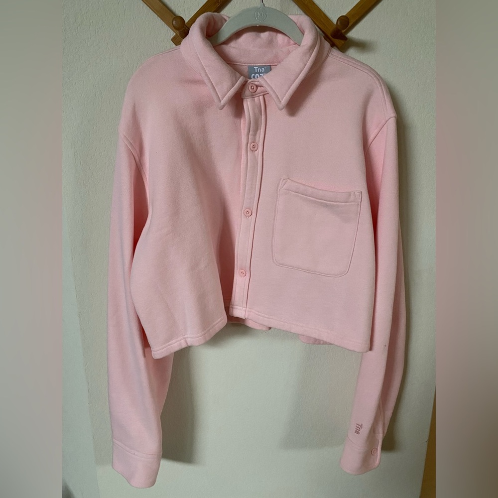 TNA By Aritzia Fleece Boyfriend Top